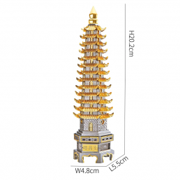 Wengchang Tower 3D Metal Model Building Kit - Dimension